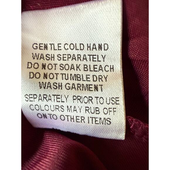 Temt Collection Burgundy Crushed Velvet Wrap Dress Size M Whimsygoth Fairycore - Picture 7 of 8